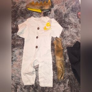 Kids Cream One Piece with Faux Fur Tail